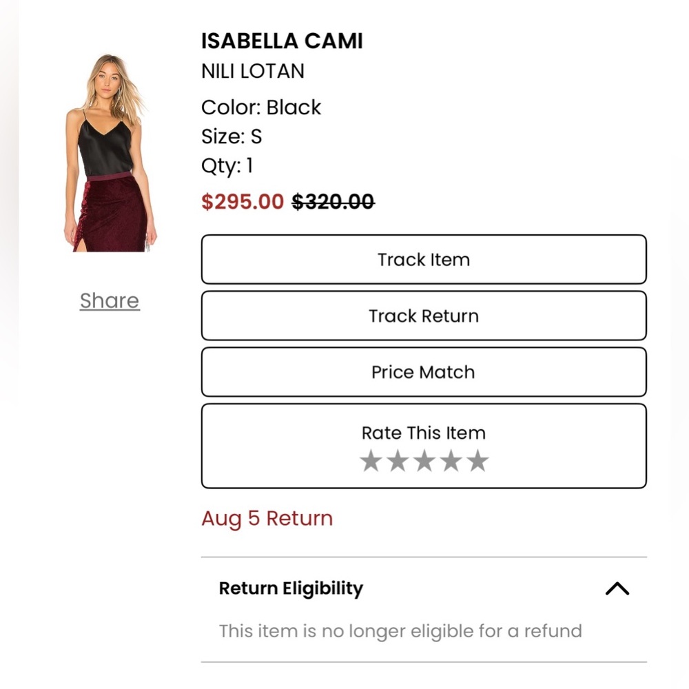 Nili Lotan Isabella Silk Cami in black - Picture 8 of 16
